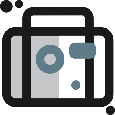 Web ve Grafiksel Tasarım için Minimalist Torba Simgesi Tasarım Biçimi Siyah ve Beyaz PNG