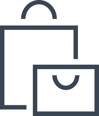 Web ve Grafiksel Tasarım için Minimalist Torba Simgesi Tasarım Biçimi Siyah ve Beyaz PNG