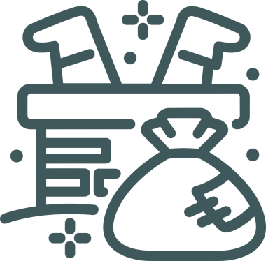 Web ve Grafiksel Tasarım için Minimalist Torba Simgesi Tasarım Biçimi Siyah ve Beyaz PNG