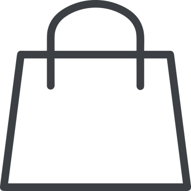 Web ve Grafiksel Tasarım için Minimalist Torba Simgesi Tasarım Biçimi Siyah ve Beyaz PNG