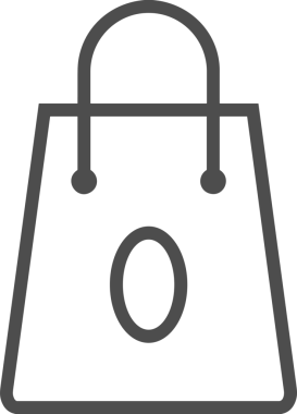 Web ve Grafiksel Tasarım için Minimalist Torba Simgesi Tasarım Biçimi Siyah ve Beyaz PNG