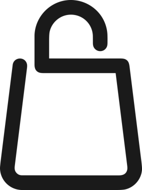 Web ve Grafiksel Tasarım için Minimalist Torba Simgesi Tasarım Biçimi Siyah ve Beyaz PNG