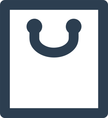 Web ve Grafiksel Tasarım için Minimalist Torba Simgesi Tasarım Biçimi Siyah ve Beyaz PNG