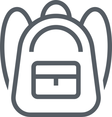 Web ve Grafiksel Tasarım için Minimalist Torba Simgesi Tasarım Biçimi Siyah ve Beyaz PNG