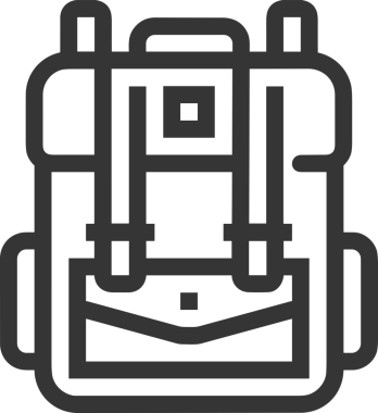 Web ve Grafiksel Tasarım için Minimalist Torba Simgesi Tasarım Biçimi Siyah ve Beyaz PNG