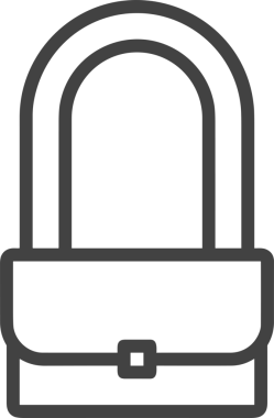 Web ve Grafiksel Tasarım için Minimalist Torba Simgesi Tasarım Biçimi Siyah ve Beyaz PNG