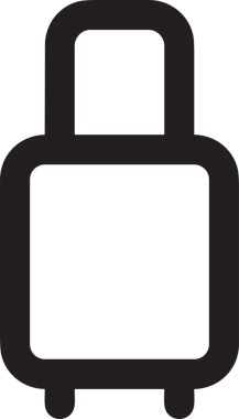 Web ve Grafiksel Tasarım için Minimalist Torba Simgesi Tasarım Biçimi Siyah ve Beyaz PNG