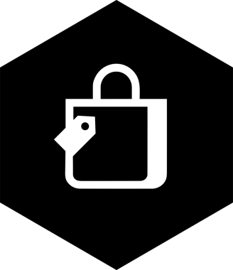 Web ve Grafiksel Tasarım için Minimalist Torba Simgesi Tasarım Biçimi Siyah ve Beyaz PNG