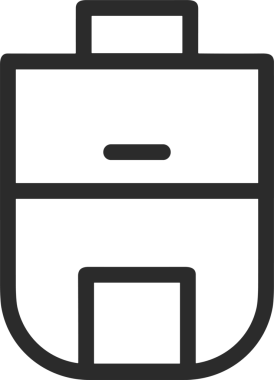 Web ve Grafiksel Tasarım için Minimalist Torba Simgesi Tasarım Biçimi Siyah ve Beyaz PNG