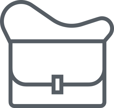 Web ve Grafiksel Tasarım için Minimalist Torba Simgesi Tasarım Biçimi Siyah ve Beyaz PNG