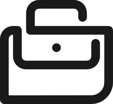 Web ve Grafiksel Tasarım için Minimalist Torba Simgesi Tasarım Biçimi Siyah ve Beyaz PNG