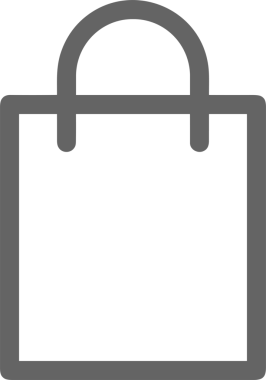 Web ve Grafiksel Tasarım için Minimalist Torba Simgesi Tasarım Biçimi Siyah ve Beyaz PNG