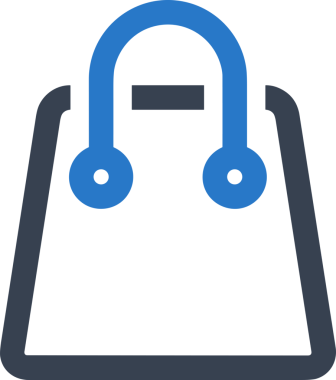 Web ve Grafiksel Tasarım için Minimalist Torba Simgesi Tasarım Biçimi Siyah ve Beyaz PNG