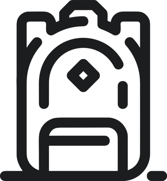 Web ve Grafiksel Tasarım için Minimalist Torba Simgesi Tasarım Biçimi Siyah ve Beyaz PNG