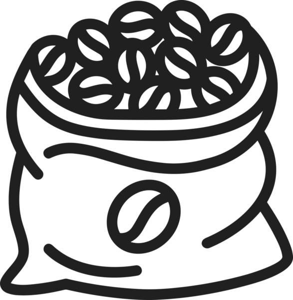 Web ve Grafiksel Tasarım için Minimalist Torba Simgesi Tasarım Biçimi Siyah ve Beyaz PNG