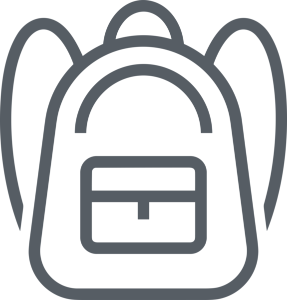 Web ve Grafiksel Tasarım için Minimalist Torba Simgesi Tasarım Biçimi Siyah ve Beyaz PNG