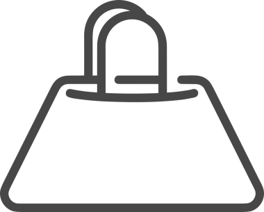 Web ve Grafiksel Tasarım için Minimalist Torba Simgesi Tasarım Biçimi Siyah ve Beyaz PNG