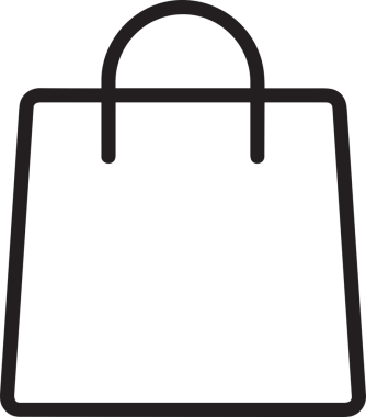 Web ve Grafiksel Tasarım için Minimalist Torba Simgesi Tasarım Biçimi Siyah ve Beyaz PNG