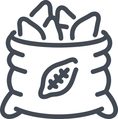 Web ve Grafiksel Tasarım için Minimalist Torba Simgesi Tasarım Biçimi Siyah ve Beyaz PNG