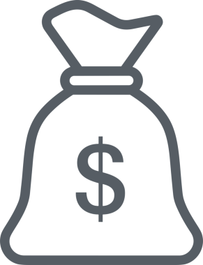 Web ve Grafiksel Tasarım için Minimalist Torba Simgesi Tasarım Biçimi Siyah ve Beyaz PNG