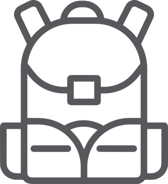 Web ve Grafiksel Tasarım için Minimalist Torba Simgesi Tasarım Biçimi Siyah ve Beyaz PNG