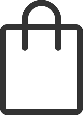 Web ve Grafiksel Tasarım için Minimalist Torba Simgesi Tasarım Biçimi Siyah ve Beyaz PNG