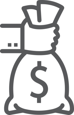 Web ve Grafiksel Tasarım için Minimalist Torba Simgesi Tasarım Biçimi Siyah ve Beyaz PNG