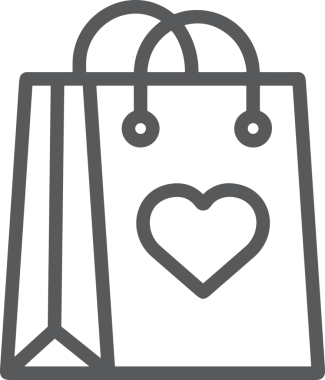 Web ve Grafiksel Tasarım için Minimalist Torba Simgesi Tasarım Biçimi Siyah ve Beyaz PNG