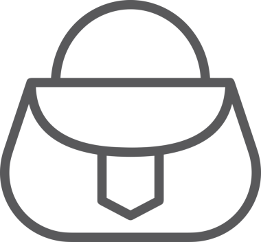 Web ve Grafiksel Tasarım için Minimalist Torba Simgesi Tasarım Biçimi Siyah ve Beyaz PNG