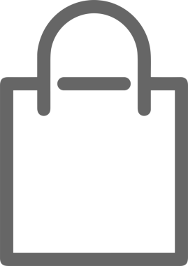 Web ve Grafiksel Tasarım için Minimalist Torba Simgesi Tasarım Biçimi Siyah ve Beyaz PNG