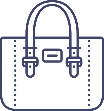 Web ve Grafiksel Tasarım için Minimalist Torba Simgesi Tasarım Biçimi Siyah ve Beyaz PNG