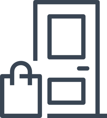 Web ve Grafiksel Tasarım için Minimalist Torba Simgesi Tasarım Biçimi Siyah ve Beyaz PNG