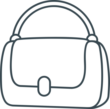 Web ve Grafiksel Tasarım için Minimalist Torba Simgesi Tasarım Biçimi Siyah ve Beyaz PNG