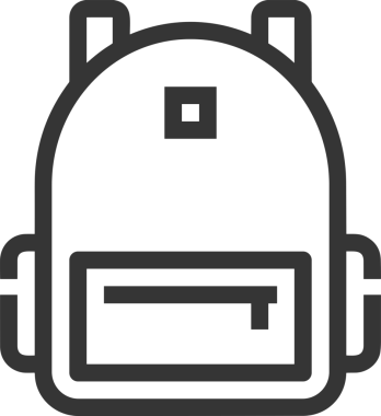 Web ve Grafiksel Tasarım için Minimalist Torba Simgesi Tasarım Biçimi Siyah ve Beyaz PNG