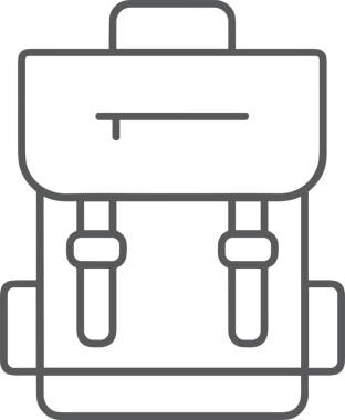 Web ve Grafiksel Tasarım için Minimalist Torba Simgesi Tasarım Biçimi Siyah ve Beyaz PNG