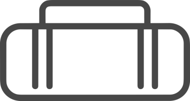 Web ve Grafiksel Tasarım için Minimalist Torba Simgesi Tasarım Biçimi Siyah ve Beyaz PNG