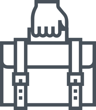 Web ve Grafiksel Tasarım için Minimalist Torba Simgesi Tasarım Biçimi Siyah ve Beyaz PNG