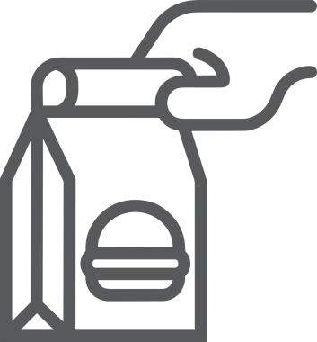 Web ve Grafiksel Tasarım için Minimalist Torba Simgesi Tasarım Biçimi Siyah ve Beyaz PNG