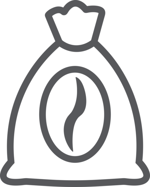 Web ve Grafiksel Tasarım için Minimalist Torba Simgesi Tasarım Biçimi Siyah ve Beyaz PNG