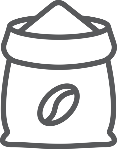 Web ve Grafiksel Tasarım için Minimalist Torba Simgesi Tasarım Biçimi Siyah ve Beyaz PNG