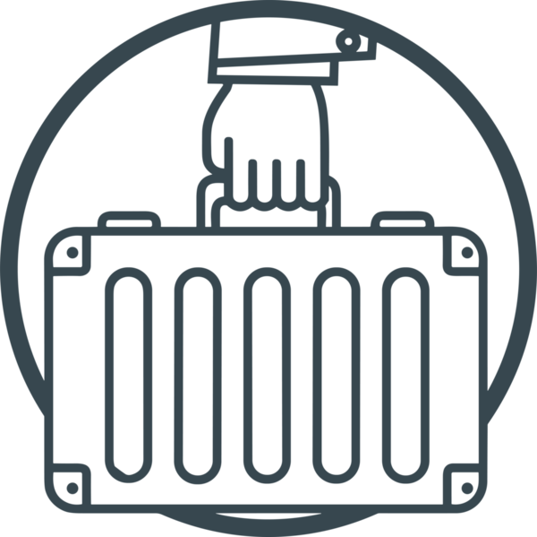 Web ve Grafiksel Tasarım için Minimalist Torba Simgesi Tasarım Biçimi Siyah ve Beyaz PNG