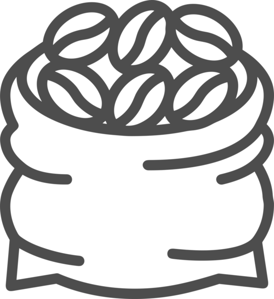 Web ve Grafiksel Tasarım için Minimalist Torba Simgesi Tasarım Biçimi Siyah ve Beyaz PNG