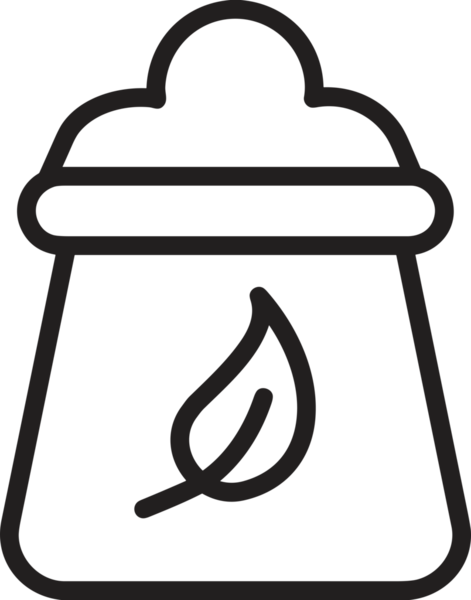 Web ve Grafiksel Tasarım için Minimalist Torba Simgesi Tasarım Biçimi Siyah ve Beyaz PNG