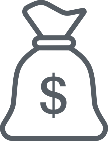 Web ve Grafiksel Tasarım için Minimalist Torba Simgesi Tasarım Biçimi Siyah ve Beyaz PNG