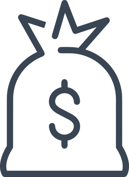 Web ve Grafiksel Tasarım için Minimalist Torba Simgesi Tasarım Biçimi Siyah ve Beyaz PNG