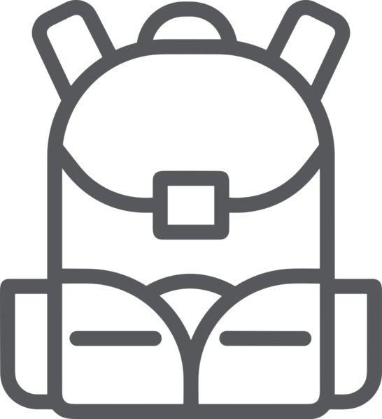 Web ve Grafiksel Tasarım için Minimalist Torba Simgesi Tasarım Biçimi Siyah ve Beyaz PNG