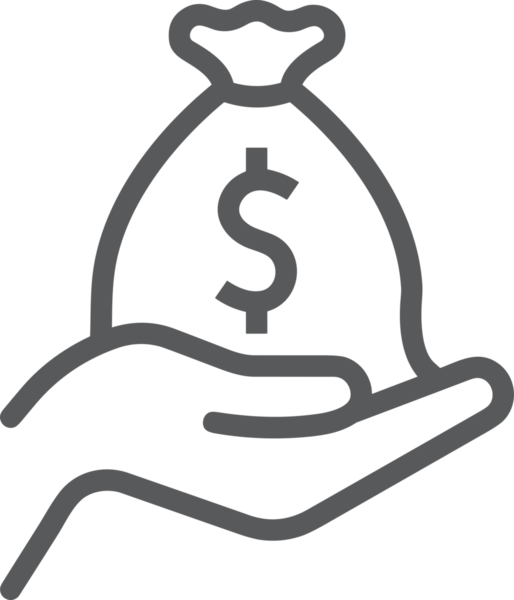 Web ve Grafiksel Tasarım için Minimalist Torba Simgesi Tasarım Biçimi Siyah ve Beyaz PNG