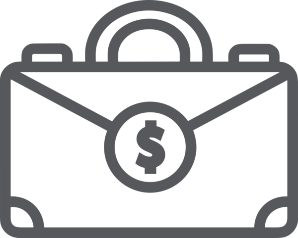 Web ve Grafiksel Tasarım için Minimalist Torba Simgesi Tasarım Biçimi Siyah ve Beyaz PNG