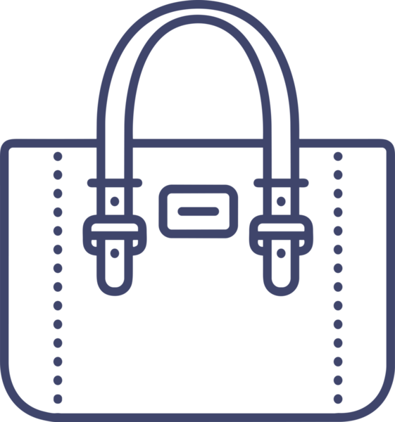 Web ve Grafiksel Tasarım için Minimalist Torba Simgesi Tasarım Biçimi Siyah ve Beyaz PNG