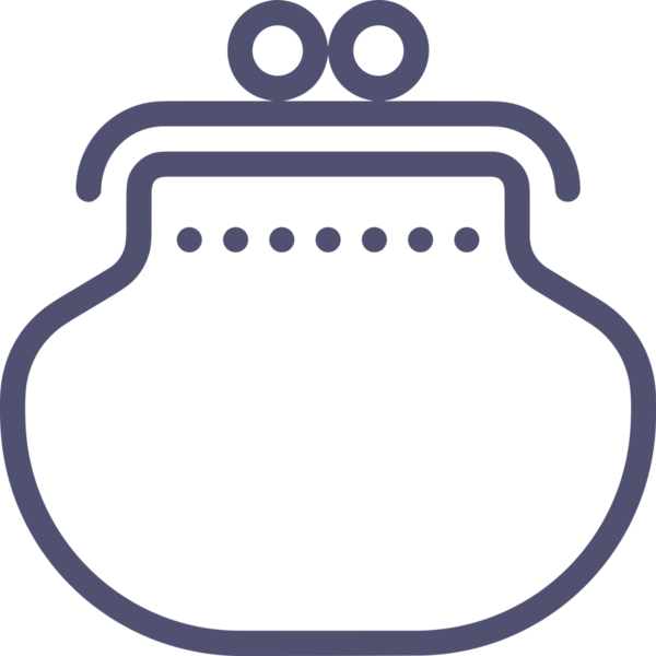 Web ve Grafiksel Tasarım için Minimalist Torba Simgesi Tasarım Biçimi Siyah ve Beyaz PNG